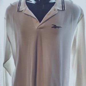 Like New Vintage Men's Reebok long sleeve V Neck Cotton Shirt
